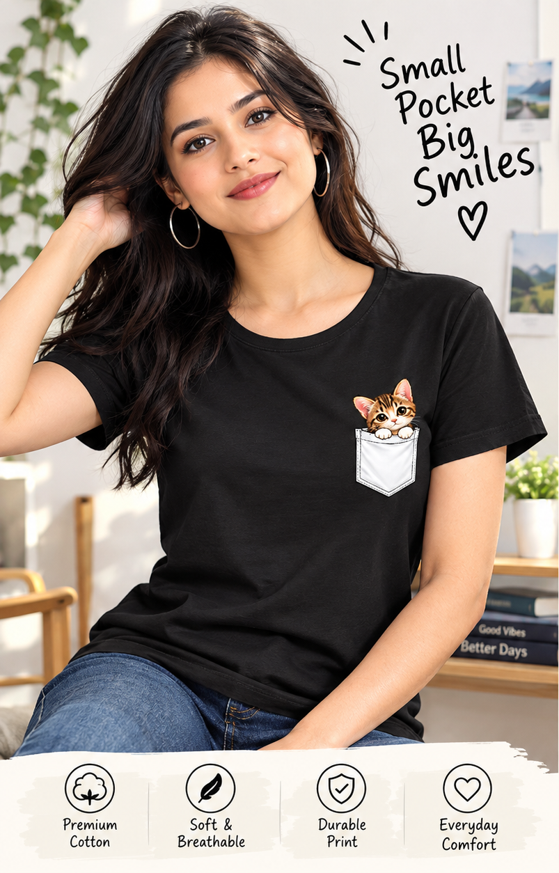 Just a Girl & Her Cat - Women's Classic T-Shirt